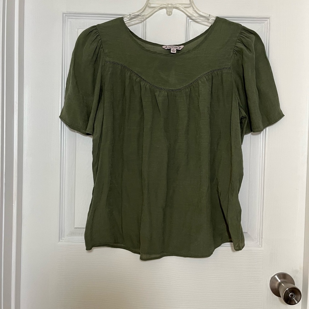 Nanette Lepore Olive Green Blouse